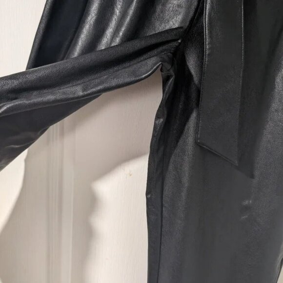 Commando | Faux Leather Paperbag Pants In Black - Picture 8 of 10